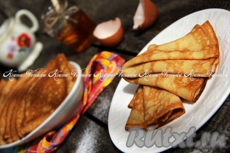 Блины с бананом на молоке