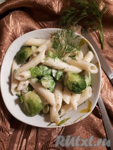 Макароны с брюссельской капустой