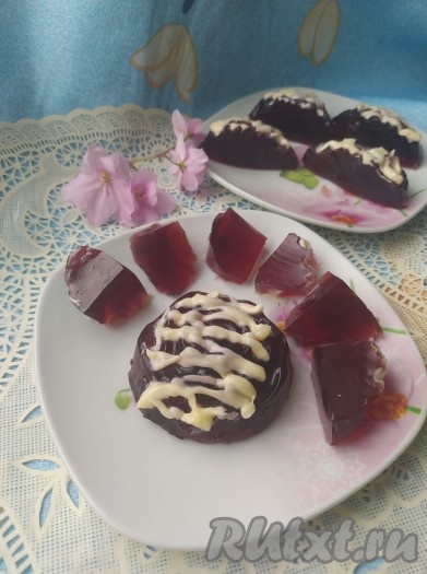 Вот так желе выглядит в разрезе.
