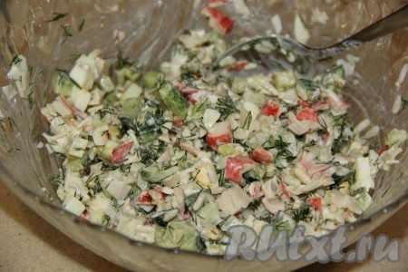 Перемешать и можно подавать к столу.
