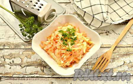 Салат "Рыжик" с морковью и сыром