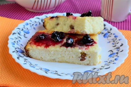 Творожная запеканка с кокосовой стружкой