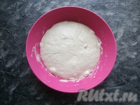 Подсыпав на стол немного муки, тесто сформировать в колобок и можно растягивать его в лепёшку и выкладывать начинку для пиццы. Печь пиццу в разогретой духовке при температуре 230-240 градусов около 15 минут. А можно, если не будете печь пиццу сразу, отправить тесто в холодильник на ферментацию часов на 7-10 (можно и дольше), потом достать его, дать немного нагреться при комнатной температуре и уже тогда готовить пиццу. У меня тесто после холодной ферментации стало более плотным.