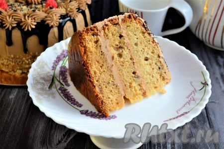 Это разрез очень вкусного, ароматного торта "Мужской идеал".