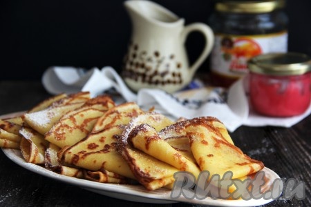 Блины из кукурузной муки на молоке