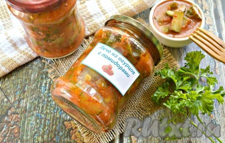 Хранить сочный, вкусный, аппетитный салат "Огурцы в томатной заливке" рекомендуется в прохладном месте. А зимой такая домашняя заготовка будет очень кстати, ведь она отлично дополнит практически любой гарнир!