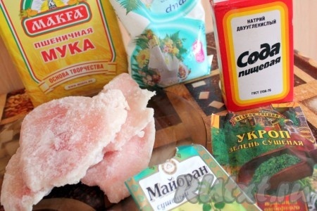 Ингредиенты для приготовления рыбы в кляре, замешанном на кефире 