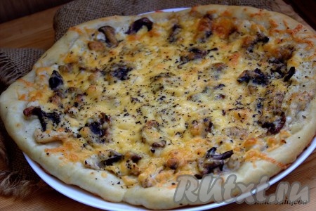 Аналогично сформировать и испечь и вторую пиццу.