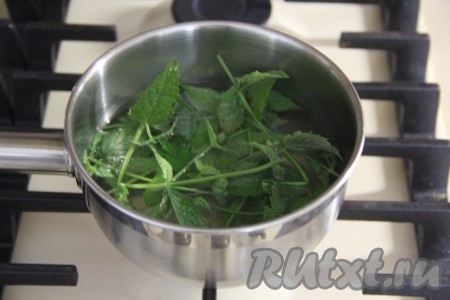 Мяту промыть под водой. Добавить мяту в горячий сироп и оставить до полного остывания.
