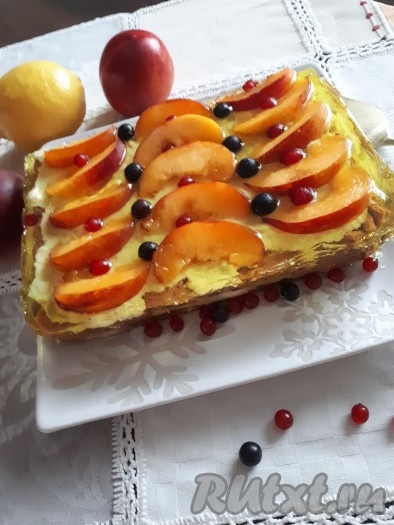 Торт из печенья без выпечки с кремом из манки