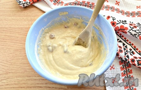 Перемешиваем и тесто для оладий на сметане готово.