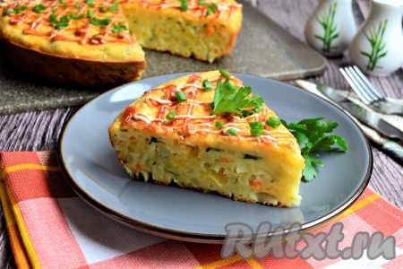 Картофельный пирог с сыром в духовке