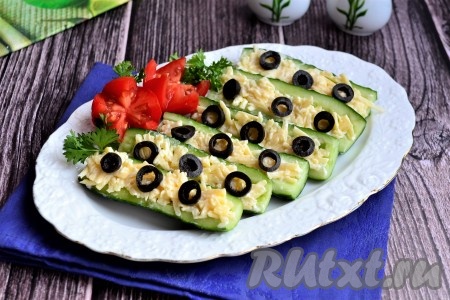 Холодная закуска "Фаршированные огурцы"