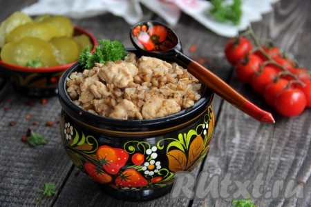 Гречка по-купечески с курицей в мультиварке 
