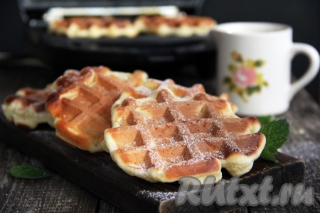 Венские вафли без сливочного масла в вафельнице