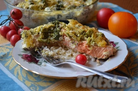 Запеканка с рыбой и брокколи