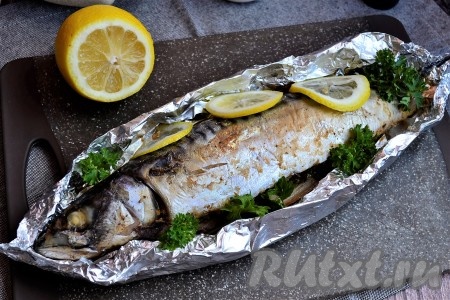 Скумбрия в сметане и горчице в духовке