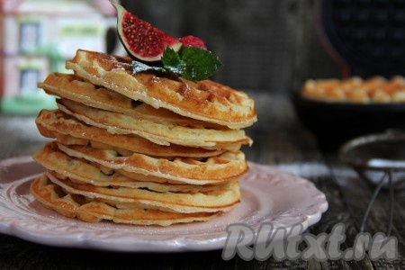 Творожно-банановые вафли в вафельнице