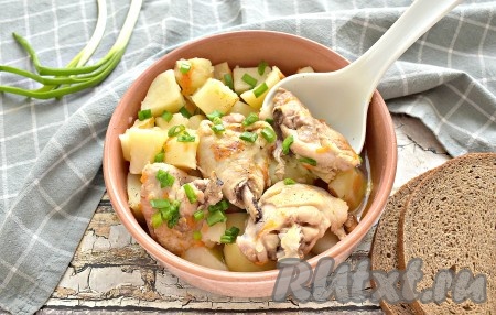 Жаркое из курицы с картошкой в мультиварке
