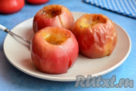 Яблоки, запечённые с мёдом в мультиварке
