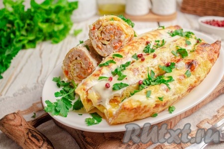 Ленивые бризоли с фаршем в духовке