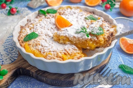 Мандариновый песочный пирог