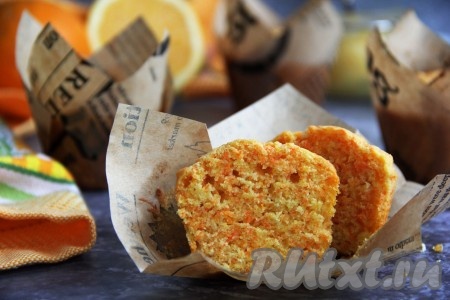 Морковные кексы в формочках в духовке
