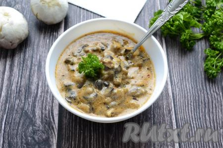 Грибной соус из шампиньонов к мясу