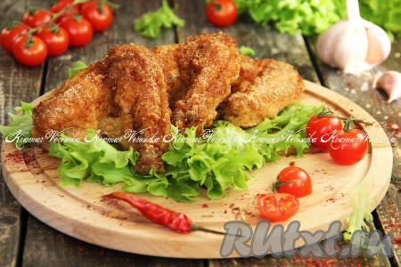 Куриные крылышки с хрустящей корочкой на сковороде