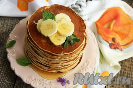 Банановые блинчики на кефире