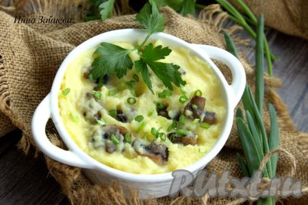 Картофельное пюре с шампиньонами