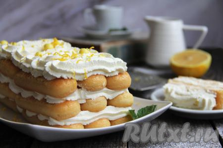 Тирамису с творожным сыром и сливками