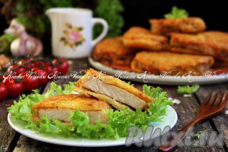 Вкуснейшие, сочные отбивные "Медвежья лапа" подать к столу в горячем виде с любым гарниром или овощами.