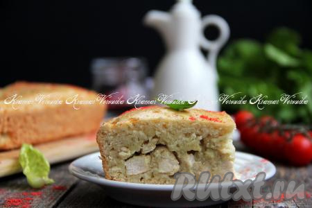 Пирог на сметане с курицей в духовке