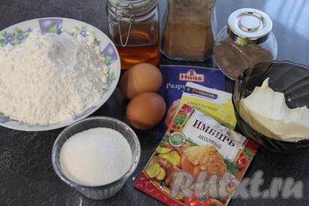 Подготовить продукты для приготовления новогодних пряников "Зайчики".