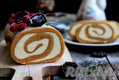 Медовый рулет с кремом