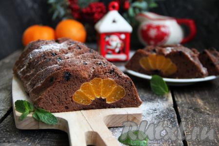 Шоколадный кекс с мандаринами