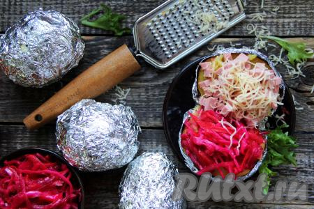 Картошка в фольге в аэрогриле