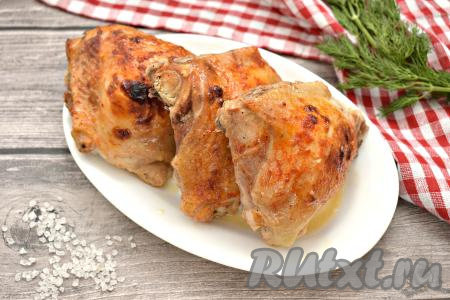 Курица в кефире в рукаве в духовке 