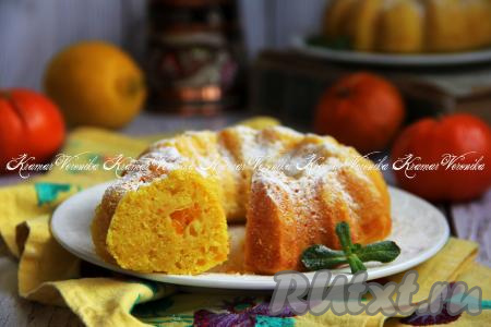 Лимонно-мандариновый кекс с куркумой