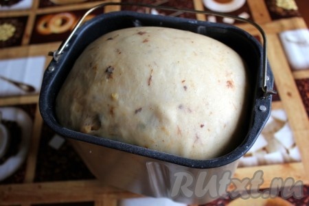 По окончании режима замеса тесто для куличей готово.