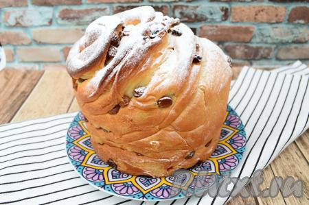 Рецепт кулича "Краффин" с изюмом