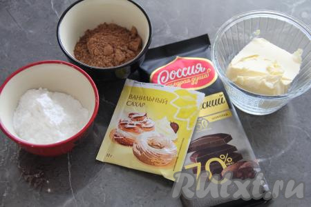 Пока тесто отдыхает, приготовить шоколадную начинку.