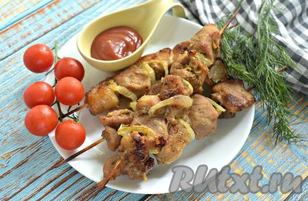 Шашлык из свинины в рукаве для запекания в духовке
