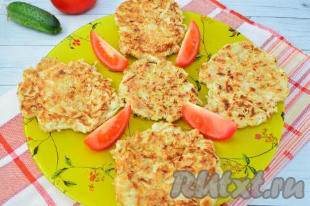 Оладьи из кабачков с овсяными хлопьями