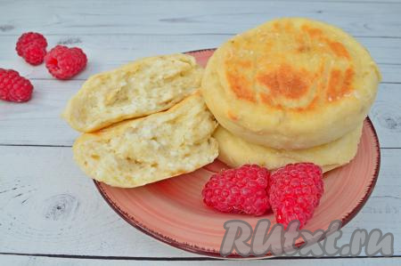 А вот какой разлом у наших сырников с бананом, приготовленных в духовке. Угощайтесь!