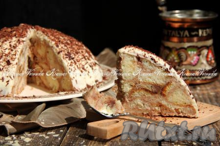 А вот какой аппетитный разрез у торта "Панчо", приготовленного на сковороде. Угощайтесь!