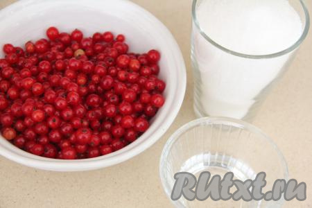 Подготовить продукты для приготовления силта из красной смородины. Перебрать красную смородину, убирая веточки, листочки и испорченные ягоды. Затем 350 грамм подготовленных ягод промыть водой и откинуть смородину на дуршлаг, чтобы стекла вода.