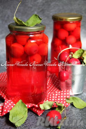 Уверена, зимой яркий, красивый и вкусный компот из райских яблок с удовольствием будет пить вся семья!