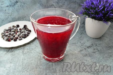 Морс из замороженной чёрной смородины